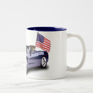 2 Couleurs Boxeur dans la tasse sportscar bleue