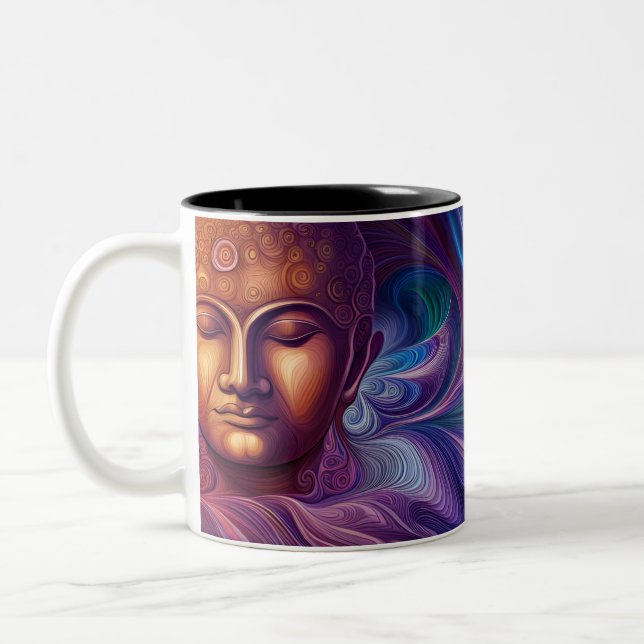 2 Couleurs Buddha Dream — Tasse à café à deux tons (Gauche)
