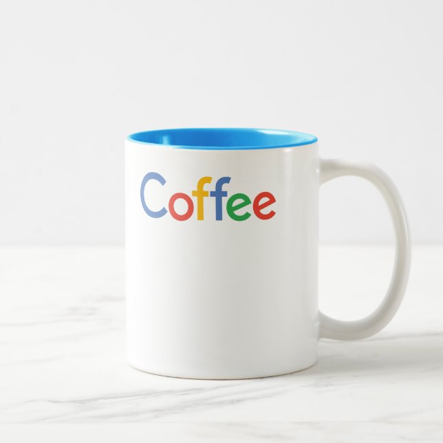 2 Couleurs café dans la tasse de police de google (Droit)