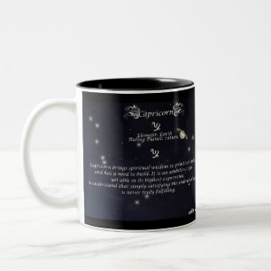 2 Couleurs Capricorne la tasse de collection de zodiaque