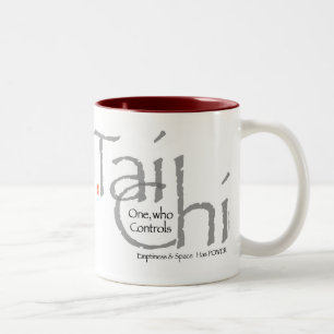 2 Couleurs Chi "un de Tai qui commande" la tasse graphique