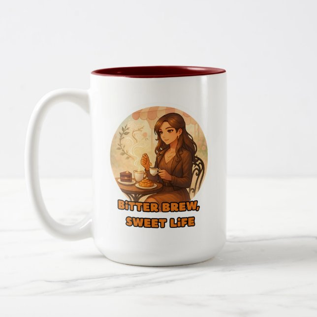 2 Couleurs chic café tasse café (Gauche)