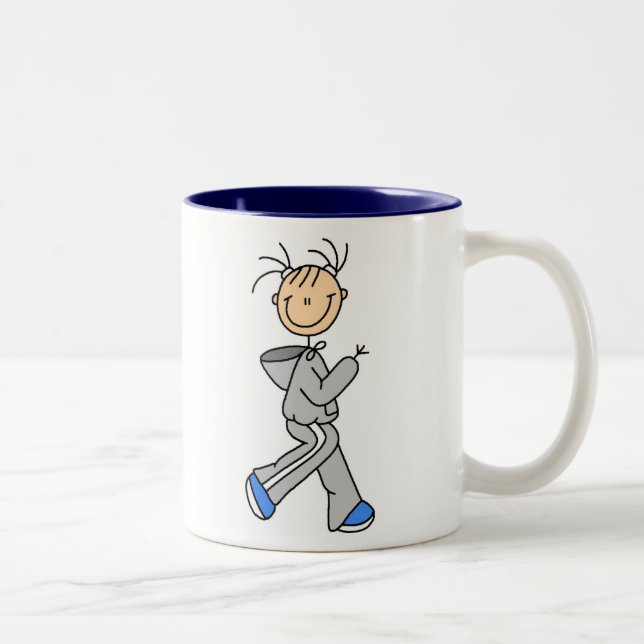 2 Couleurs Chiffre courant tasse de bâton (Droit)