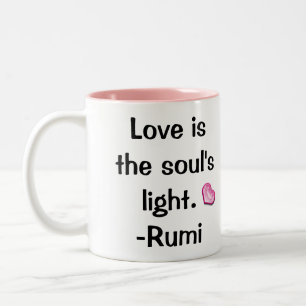 2 Couleurs Citations : L'amour Est-Rumi tasse