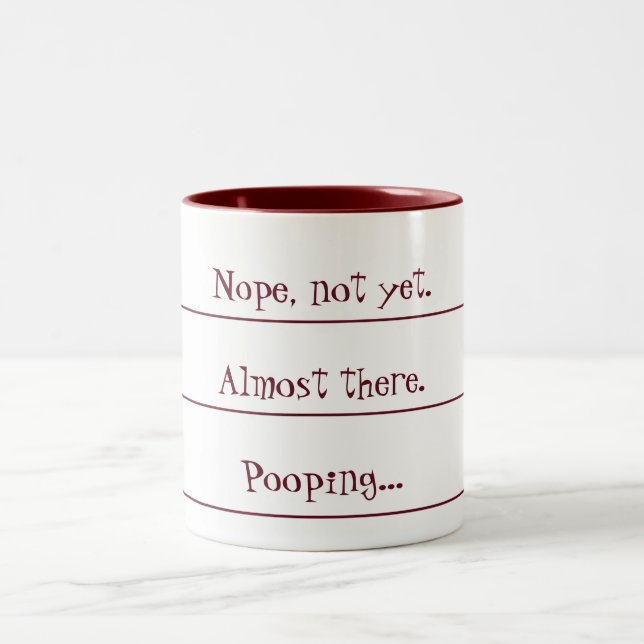 2 Couleurs Compte à rebours de café dans la tasse de Pooping (Centre)