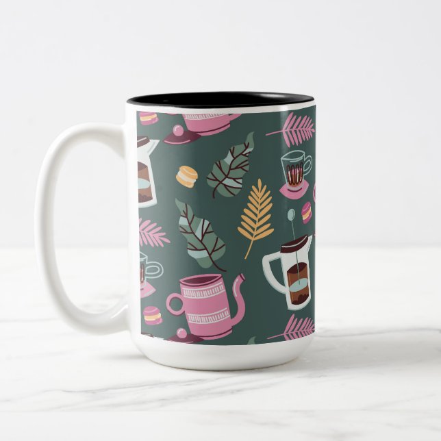 2 Couleurs Conception de tasse à café  (Gauche)