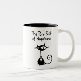 2 Couleurs Costume de ronronnement de tasse de bonheur