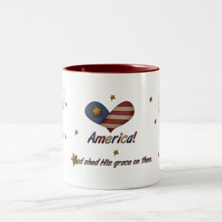 2 Couleurs Dieu de l'Amérique a jeté sa tasse de grâce
