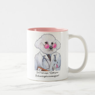 2 Couleurs Dr. Bizou Frise sur la tasse de mammographies