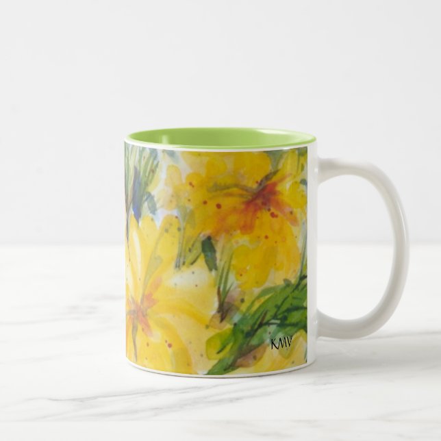 2 Couleurs Éclaboussure de tasse jaune (Droit)