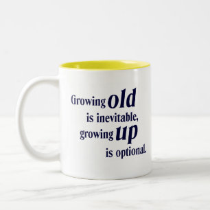 2 Couleurs Élevage vieux/grandir la tasse de cadeau