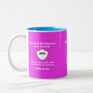 2 Couleurs Étaler la gentillesse, pas la tasse de covid