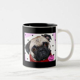 2 Couleurs Étreignez une tasse de carlin !