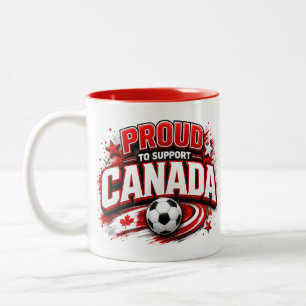 2 Couleurs FIER DE SOUTENIR LE CANADA Tasse pour les amateurs