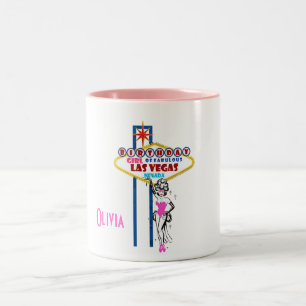 2 Couleurs Fille d'anniversaire de tasse fabuleuse de FILLE