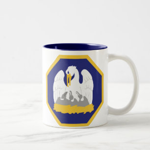 2 Couleurs Garde nationale de la Louisiane - tasse