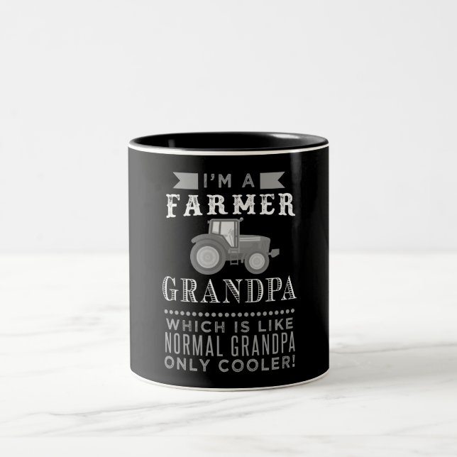 2 Couleurs Grand-papa d'agriculteur, tasse fraîche de (Centre)