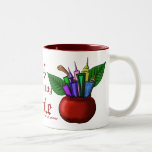 2 Couleurs Grande conception de tasse de pomme de NYC