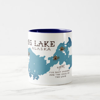 2 Couleurs Grande tasse de cabine de lac pour nos amis