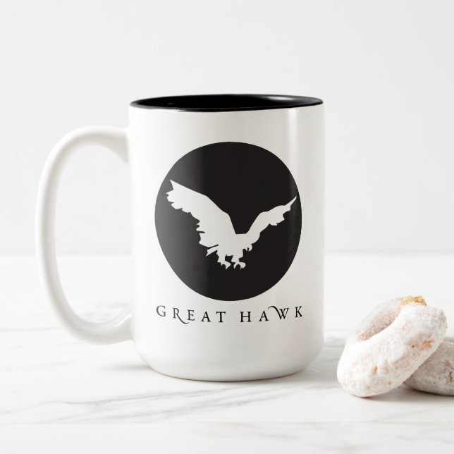 2 Couleurs Grande tasse de café de faucon (Avec donut)
