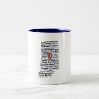 IN Word Cloud (V1 Blue) tasse à café