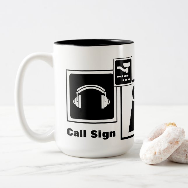 2 Couleurs Indicatif d'appel de personnaliser de tasse (Avec donut)