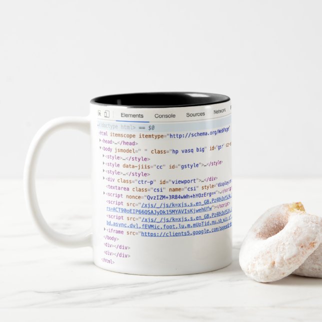 2 Couleurs Inspectez la tasse de café d'éléments pour assurer (Avec donut)