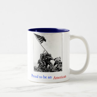2 Couleurs Iwo Jima fier d'être une tasse de café américaine