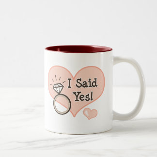 2 Couleurs J'ai dit oui la tasse de fiançailles