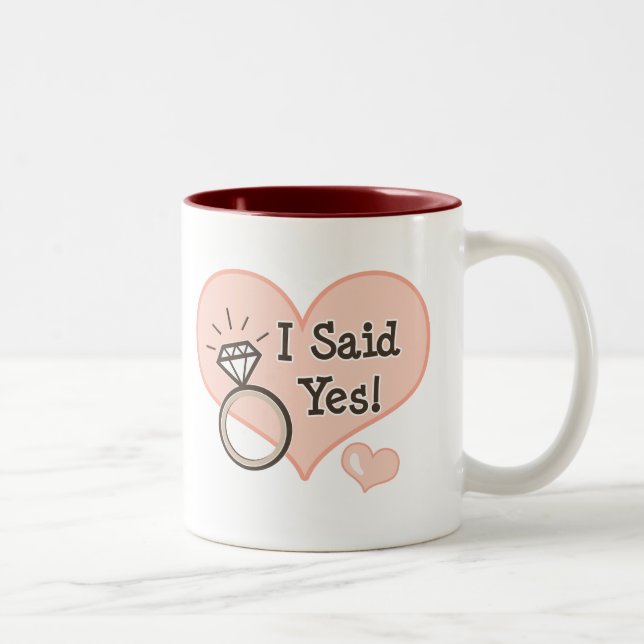 2 Couleurs J'ai dit oui la tasse de fiançailles (Droit)