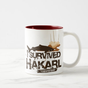 2 Couleurs J'ai survécu à la tasse de Hákarl