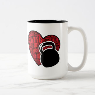 2 COULEURS J'AIME LA TASSE DE CAFÉ DE KETTLEBELL