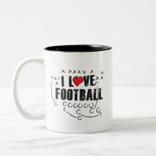2 Couleurs J'aime le football - noircissez la tasse à deux