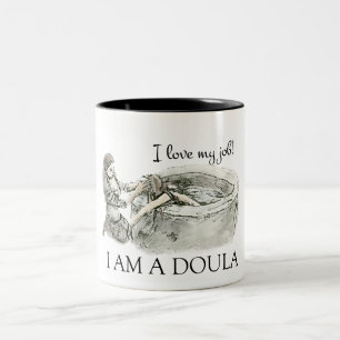 2 Couleurs J'AIME MON TRAVAIL - tasse de doula