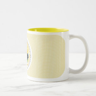 2 Couleurs JAUNE de TASSE Soleil-Multilingue BONJOUR