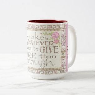 2 Couleurs Je suis en paix - Plus que assez Tasse à café (Ros