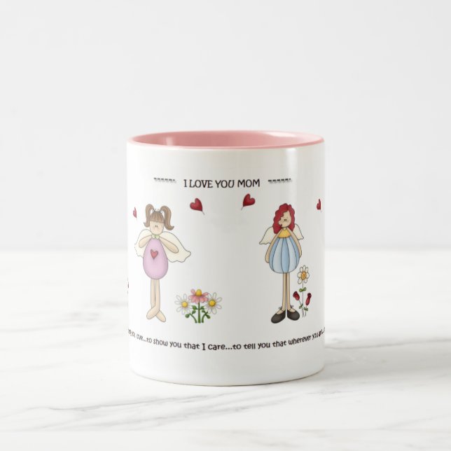2 Couleurs Je t'aime tasse de maman (Centre)