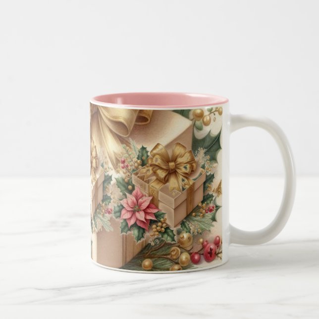 2 Couleurs Jolie Tasse cadeux fin année (Droit)