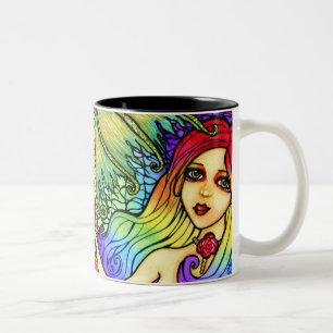 2 Couleurs Jolie tasse d'imaginaire de sirène rose