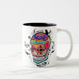 2 Couleurs Jour de Muerte de la tasse morte d'illustration