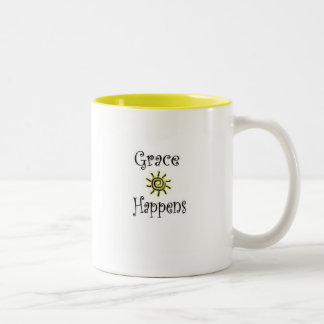 2 Couleurs La grâce se produit tasse de café