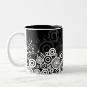 2 Couleurs La grunge entoure la tasse