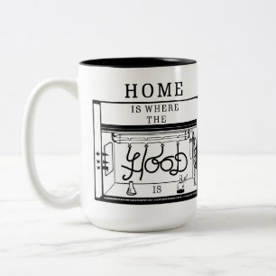 2 Couleurs La maison est où le capot est tasse