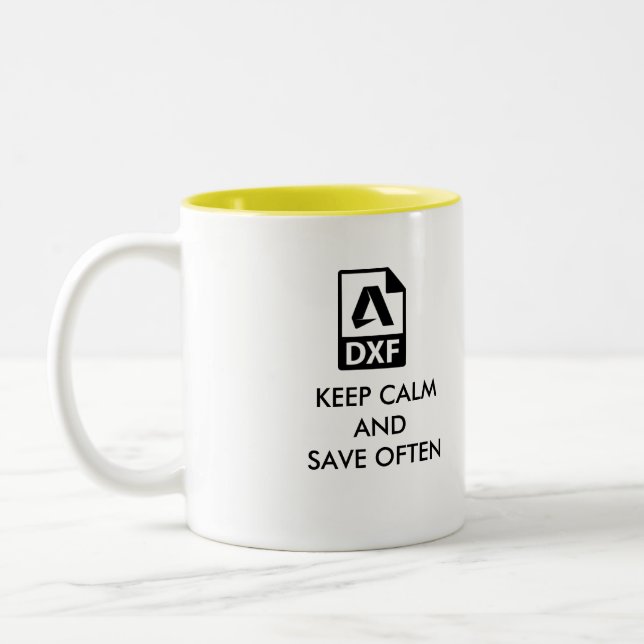 2 Couleurs La tasse de café parfaite de concepteur d'Autocad (Gauche)