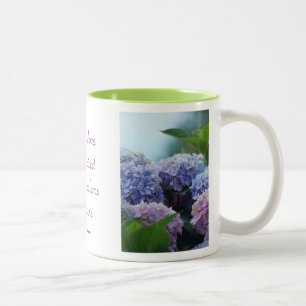 2 Couleurs La tasse de l'hortensia BQT personnalisent
