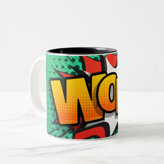 2 Couleurs La tasse de wow (Devant gauche)