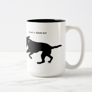 2 Couleurs laboratoire noir espiègle de la tasse 15oz à deu