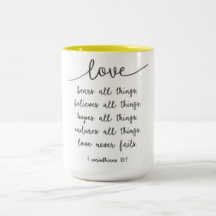 2 Couleurs L'amour soutient toute la tasse de choses