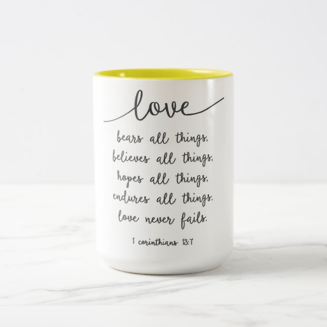 2 Couleurs L'amour soutient toute la tasse de choses (Centre)