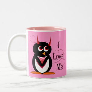 2 Couleurs Le pingouin mauvais I M'AIMENT tasse